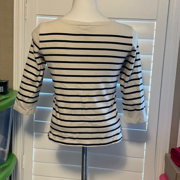 Ralph Lauren Navy and White Striped Blouse - Picture 3 of 7